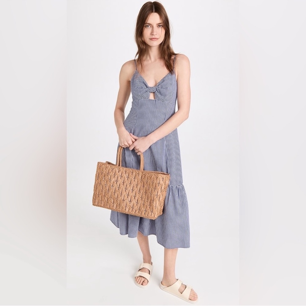 Rails Maeve Gingham Dress w Front Cutout Sz Large